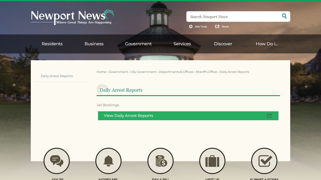 Daily Arrest Reports | Newport News, VA - Official Website